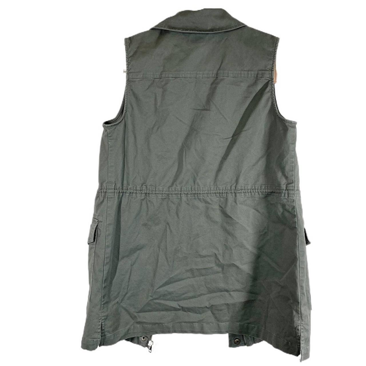 A New Day Women's Military Vest Size XS Green... Depop