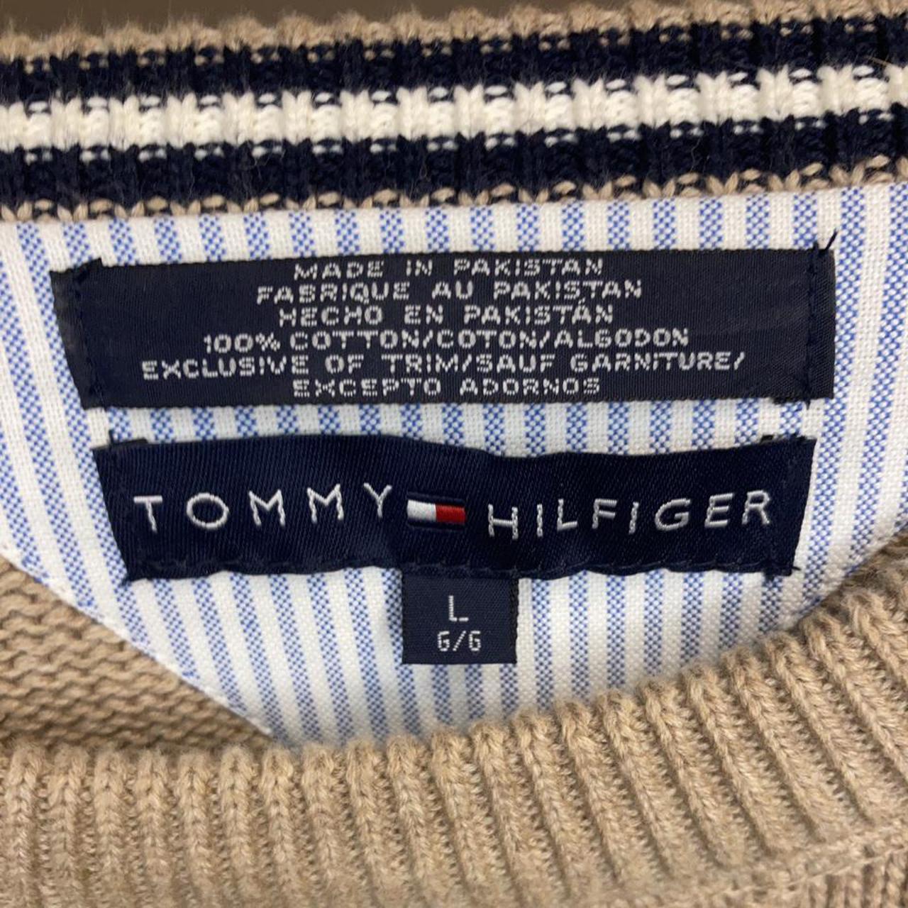 Tommy Hilfiger Men's Cream Jumper | Depop