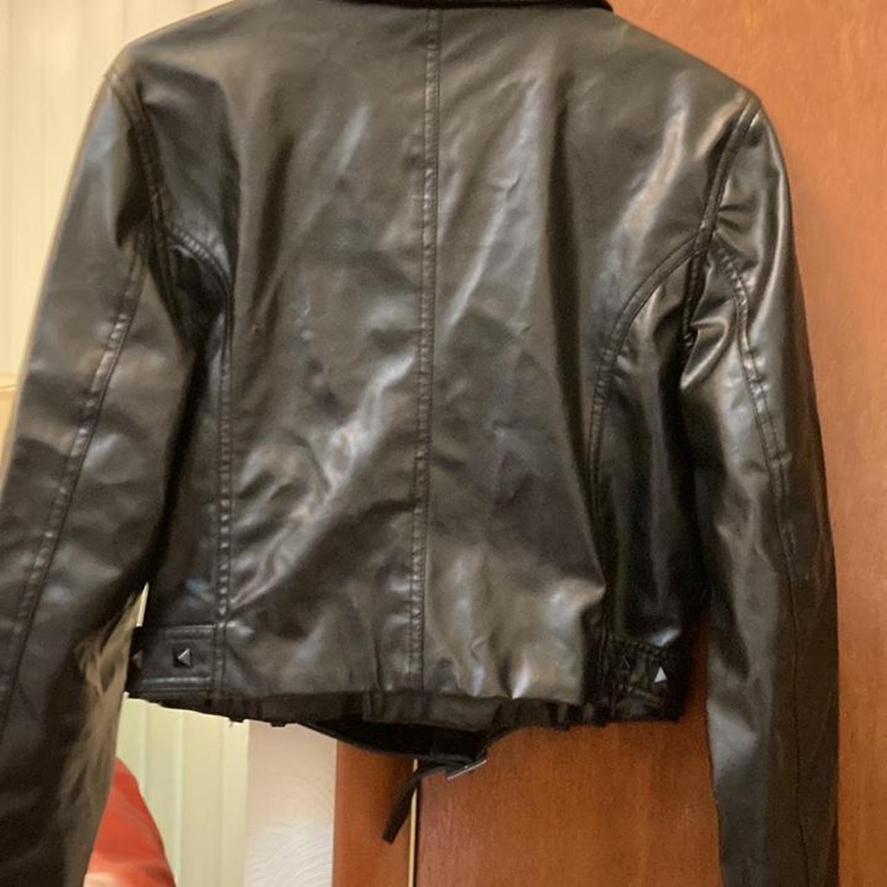 ABBEY DAWN faux leather motorcycle jacket, size... - Depop