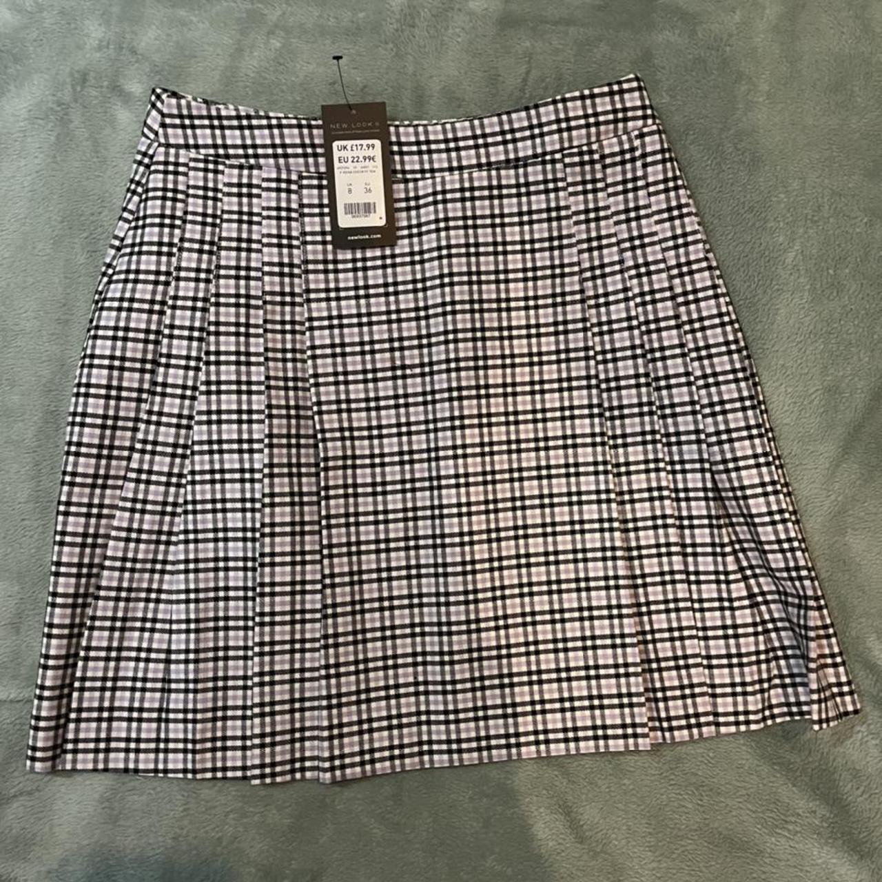 Brand new with tags lilac checked tennis skirt by... - Depop