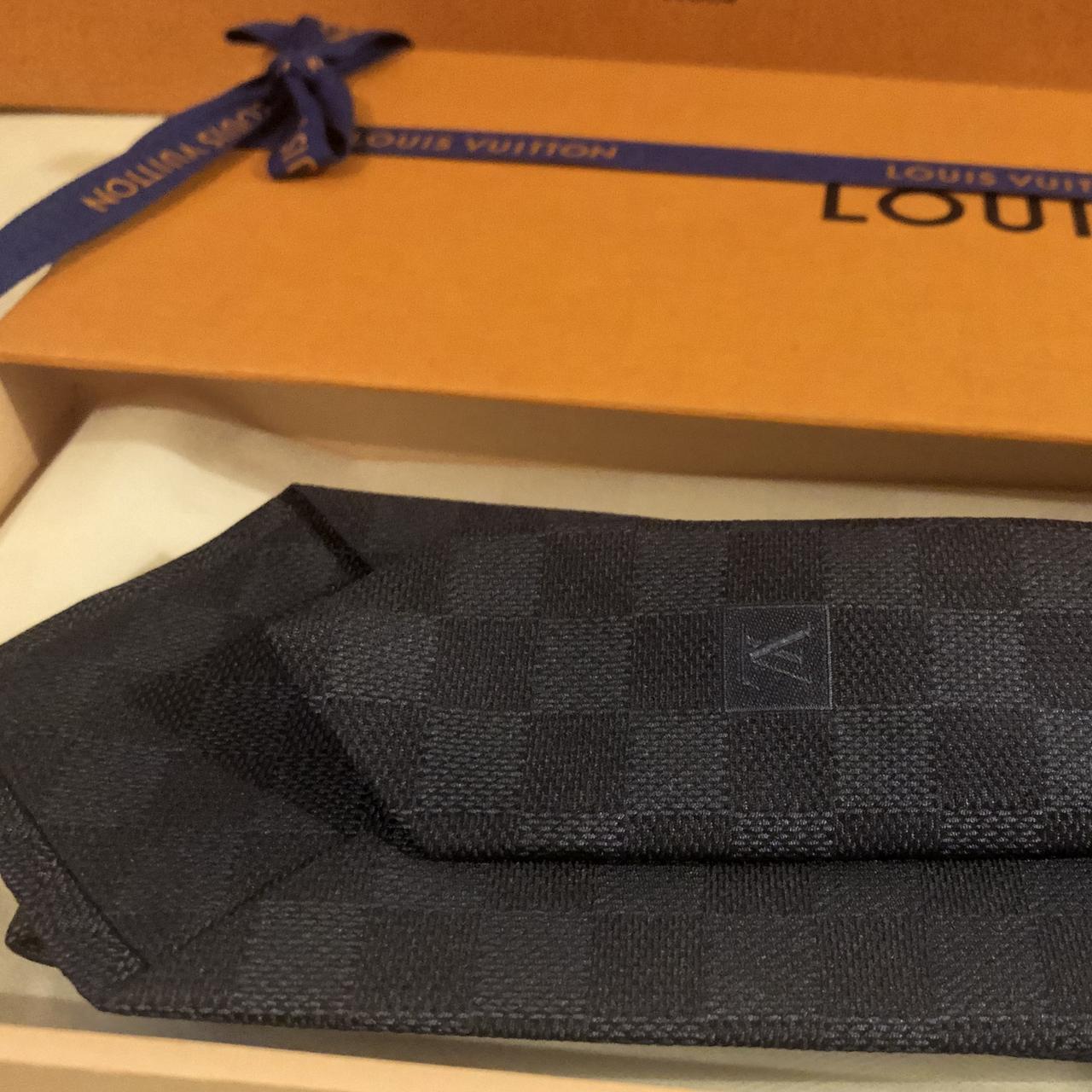 Louis Vuitton Damier Classique Necktie Caravatta In Navy Blue - Praise To  Heaven