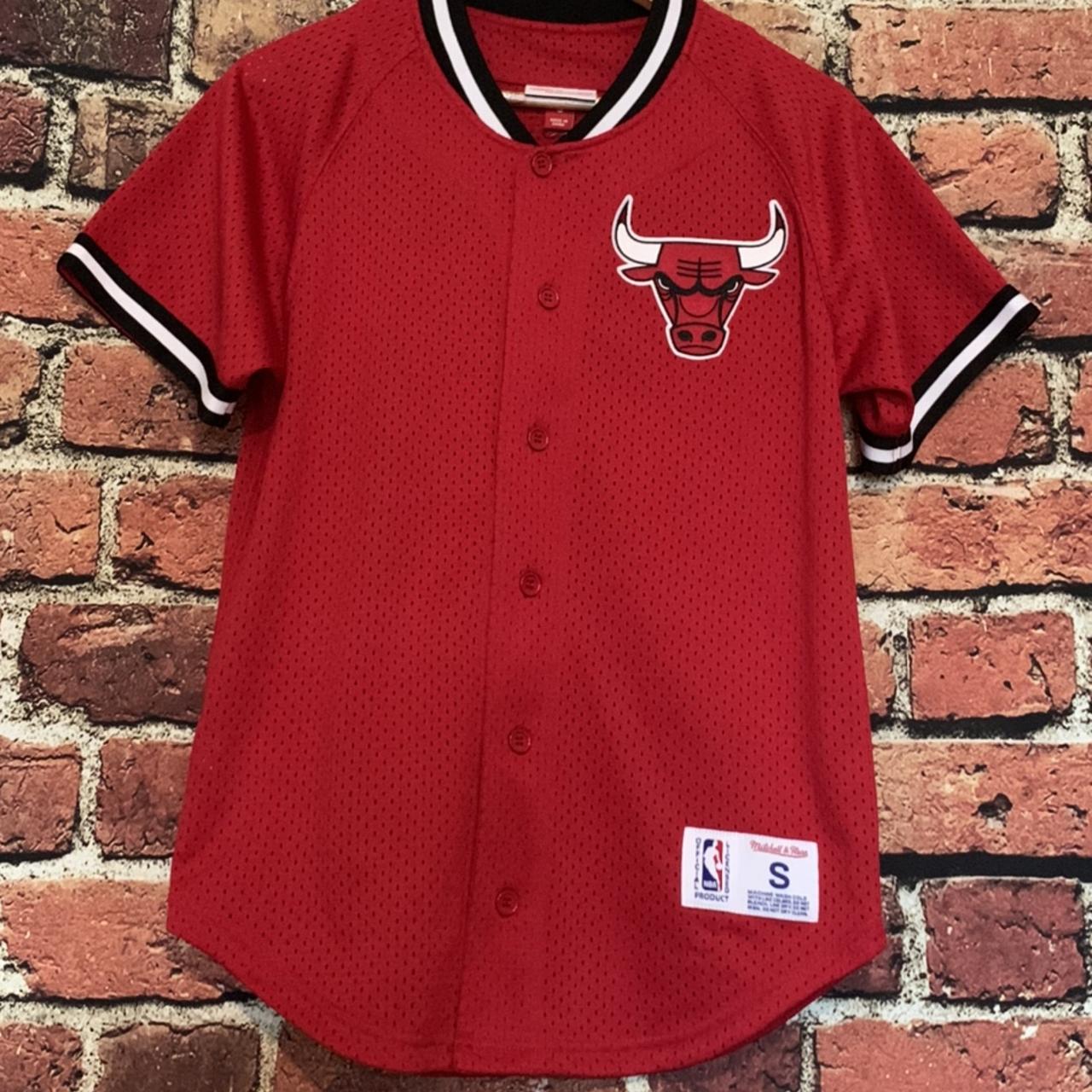 chicago bulls button jersey