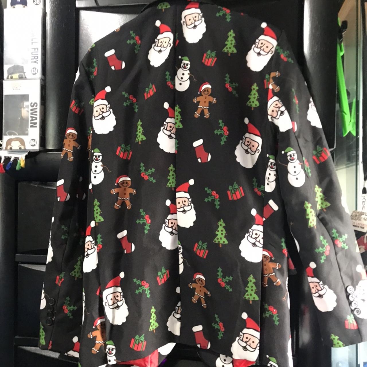 Christmas santa light up blazer size small Depop