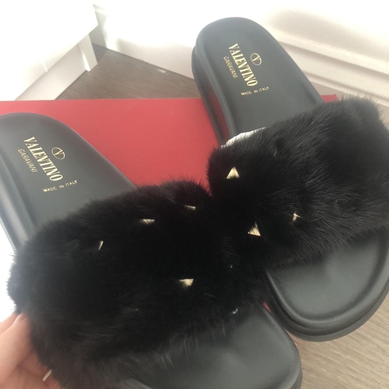 Valentino sales mink slides