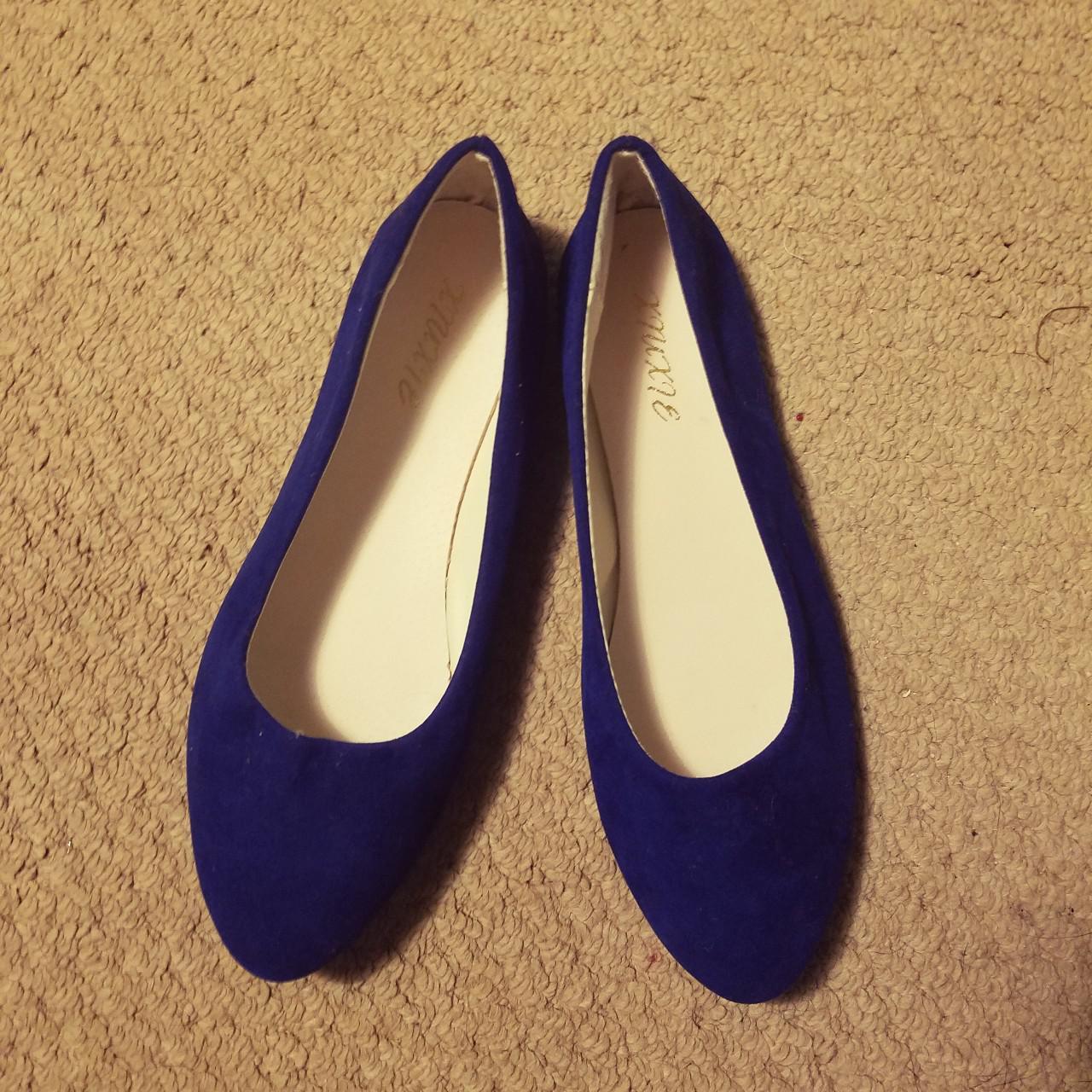 Royal blue ballet flats in a size 43 uk or 11 us.... - Depop