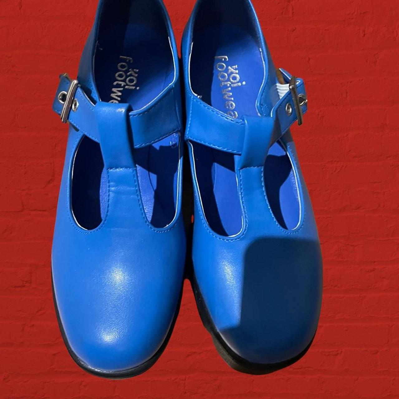Beautiful blue koi footwear Mary Janes uk size 4... Depop