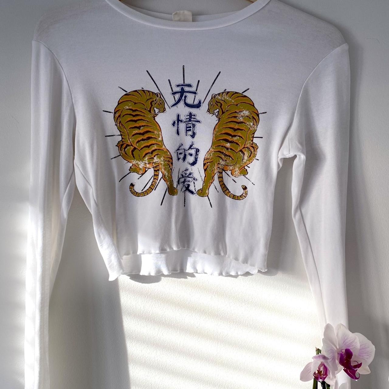 Tiger Blossom Womens Long Sleeve Tee