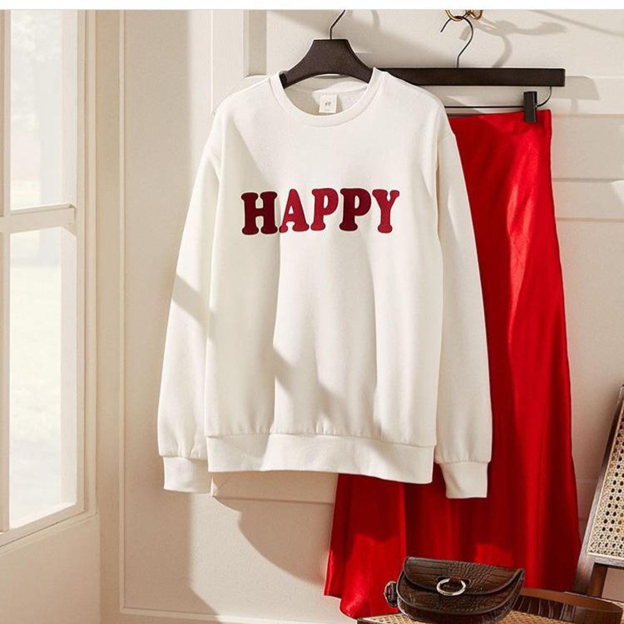 H&m happy sweatshirt online