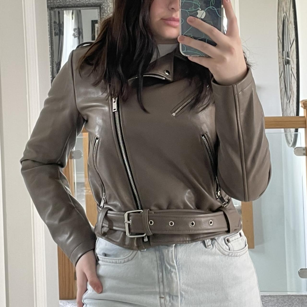 Primark leather jacket Never worn, good condition - Depop