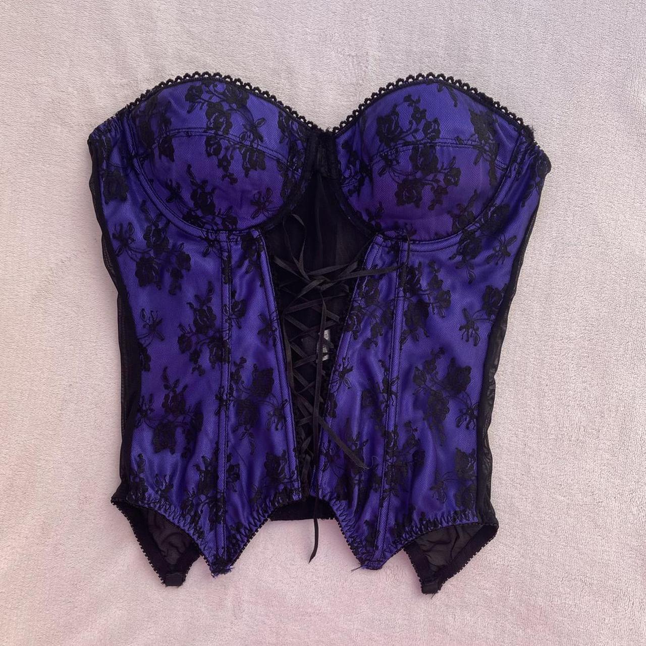 Absolutely gorgeous lace up corset top with stunning... - Depop