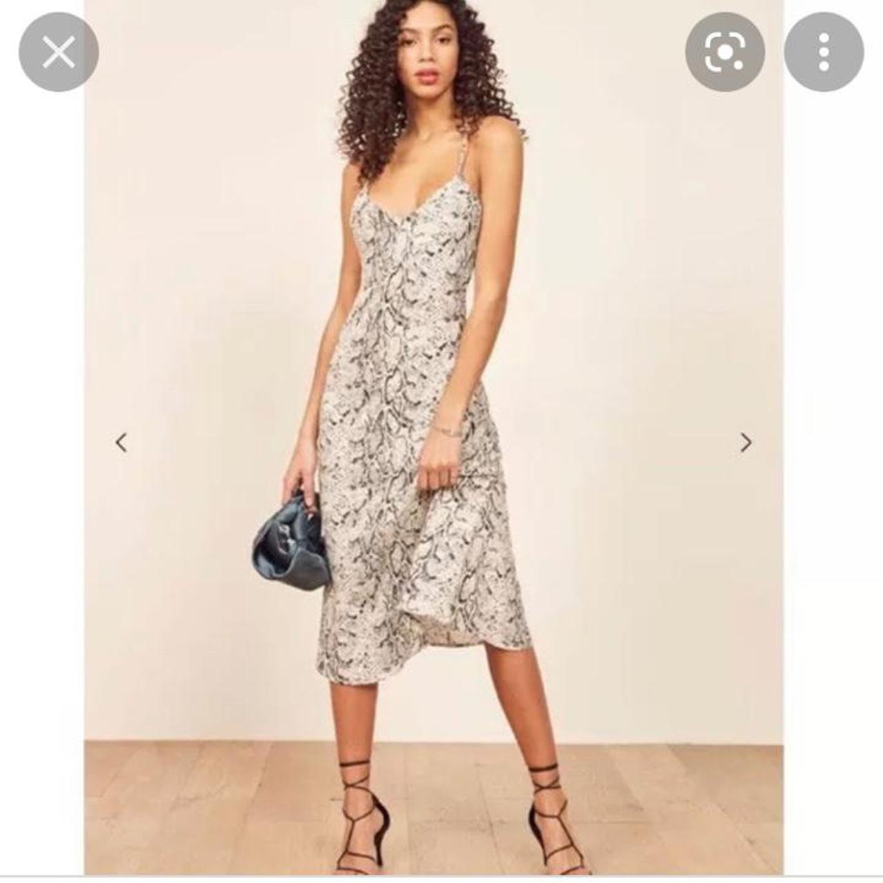 snake print mesh dress