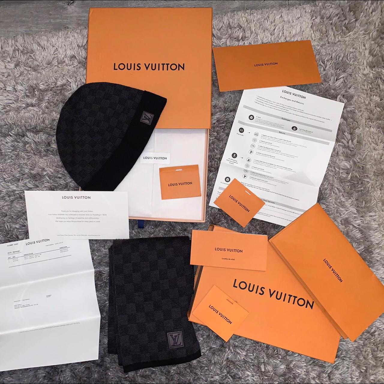 Louis Vuitton beanie Louis Vuitton scarf 100% - Depop
