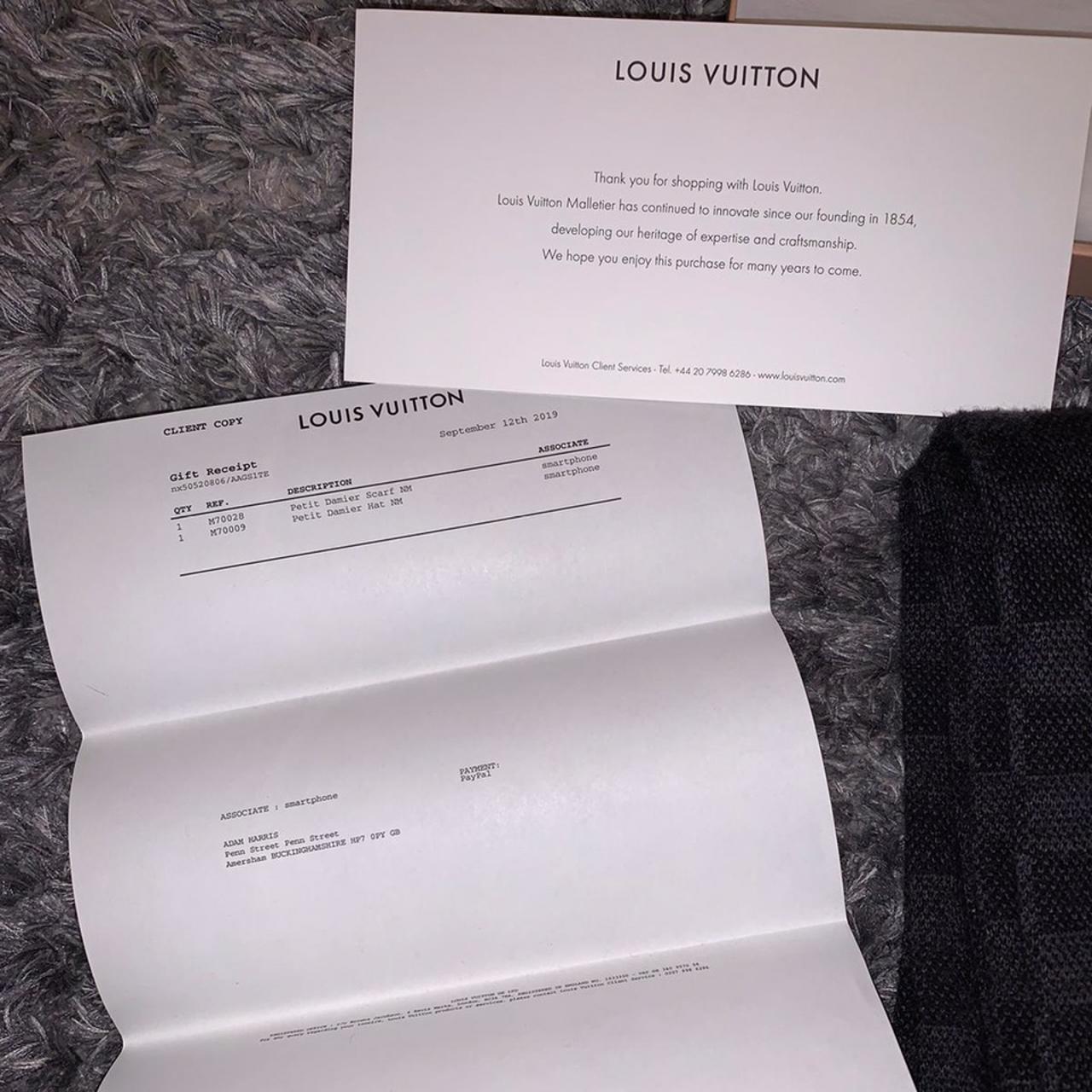 Louis Vuitton Beanie Hat Scarf Set Of 4