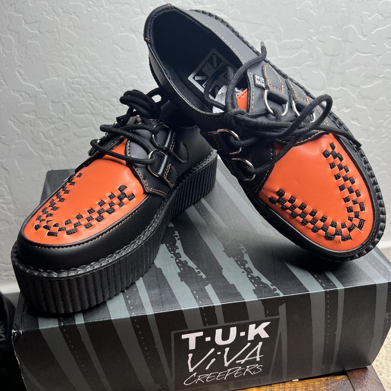 Black Orange TUKskin Viva High Creeper Depop
