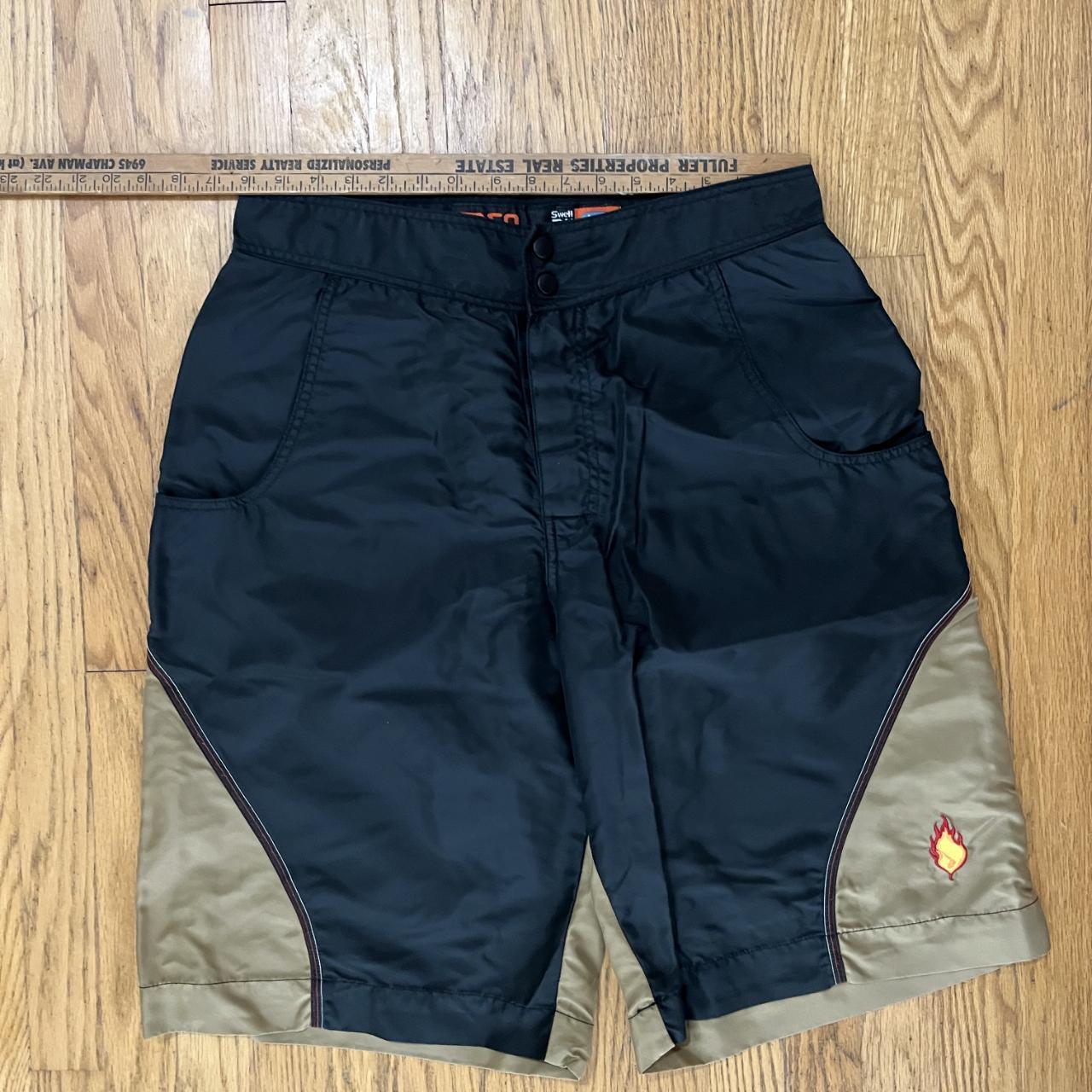 JNCO Men's Black and Tan Shorts | Depop