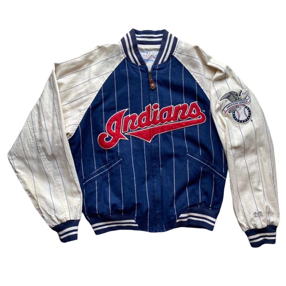 Vintage Mirage Cleveland Indians reversible jacket,... - Depop