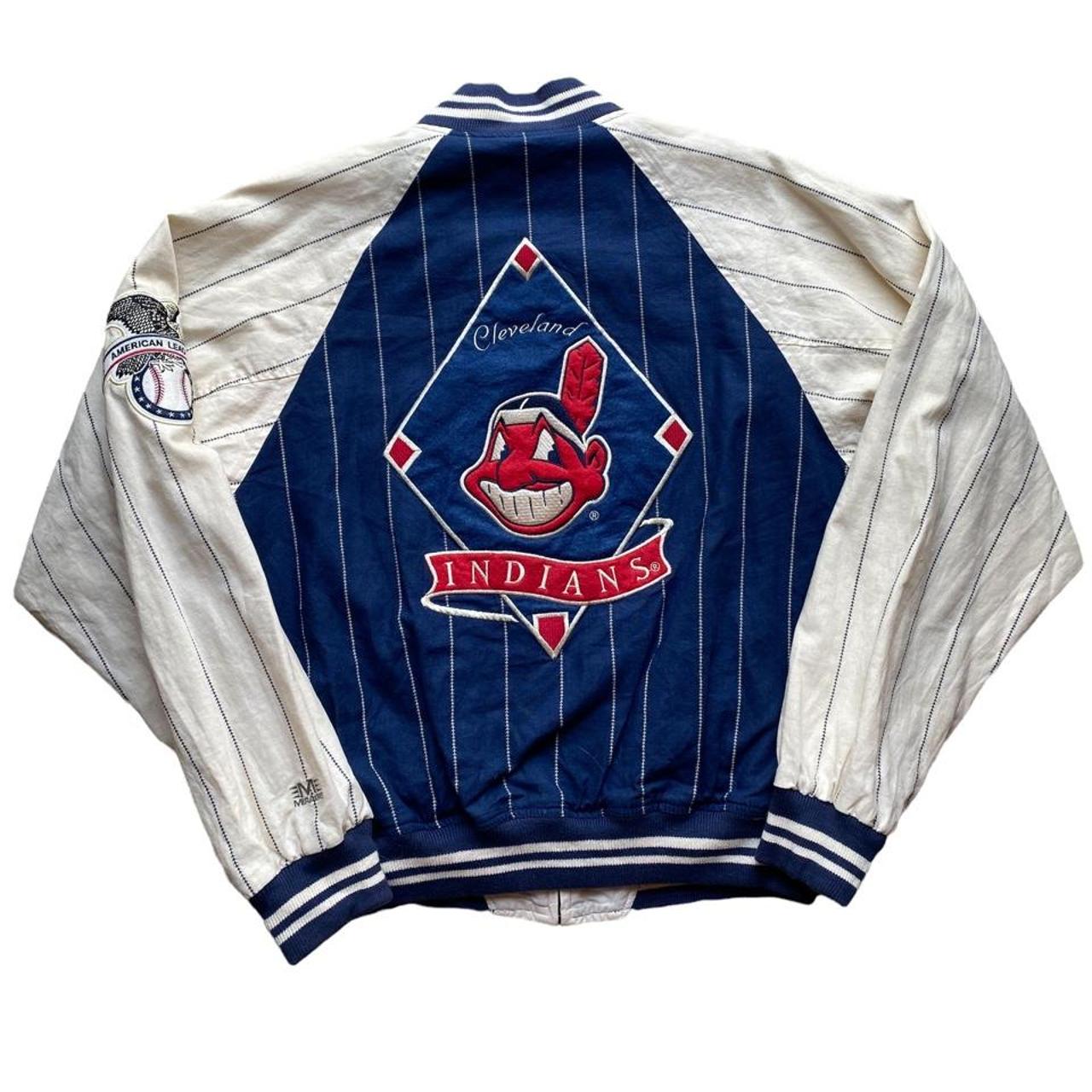 Vintage Mirage Cleveland Indians reversible jacket,... - Depop