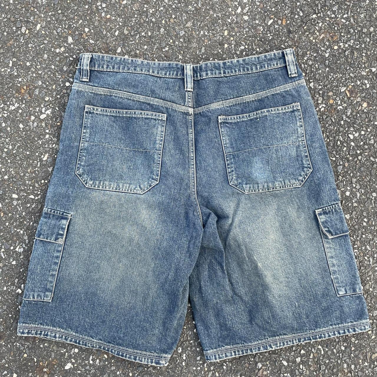 Phys-sci Big Baggy Double Knee Dark Wash Utility... - Depop