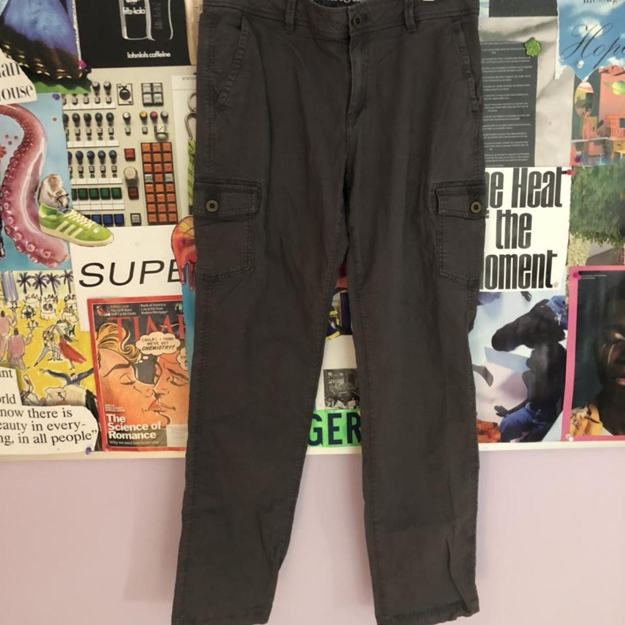 Eddie Bauer Women's Grey and Black Trousers | Depop