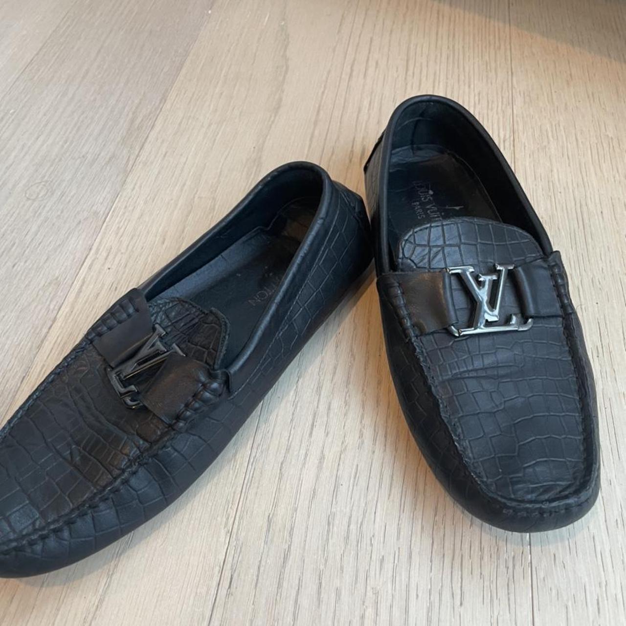 Louis Vuitton men's loafer. Black . LV Initials - Depop