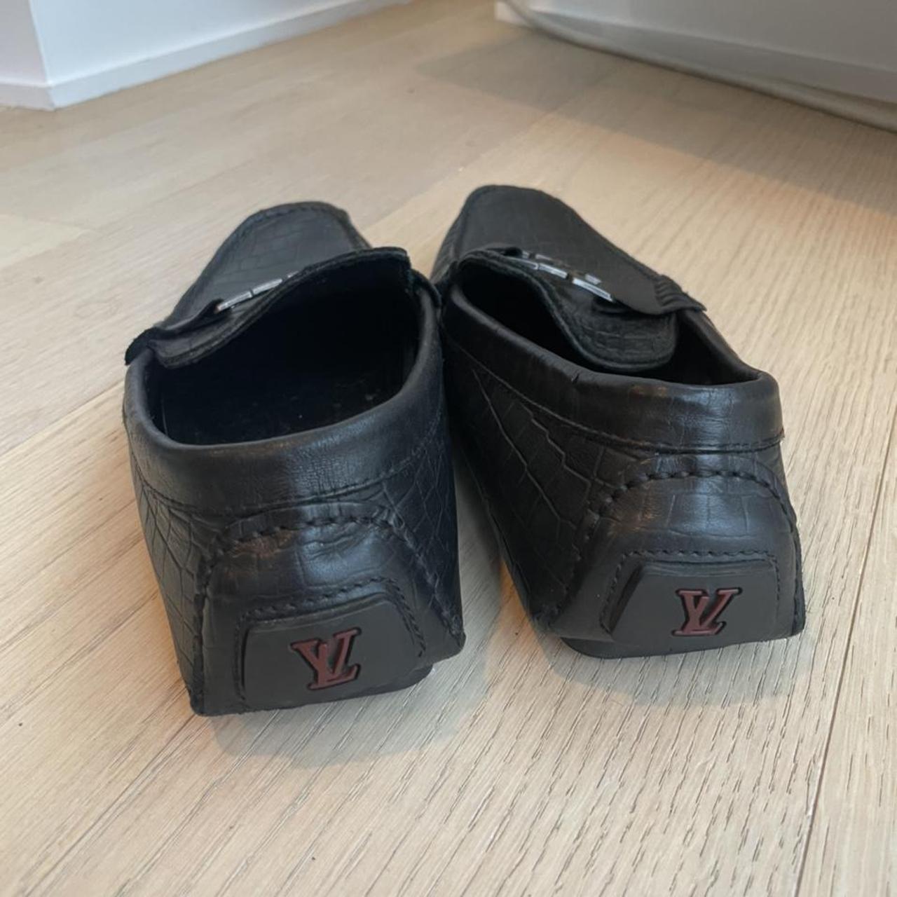 Louis Vuitton men's loafer. Black . LV Initials - Depop