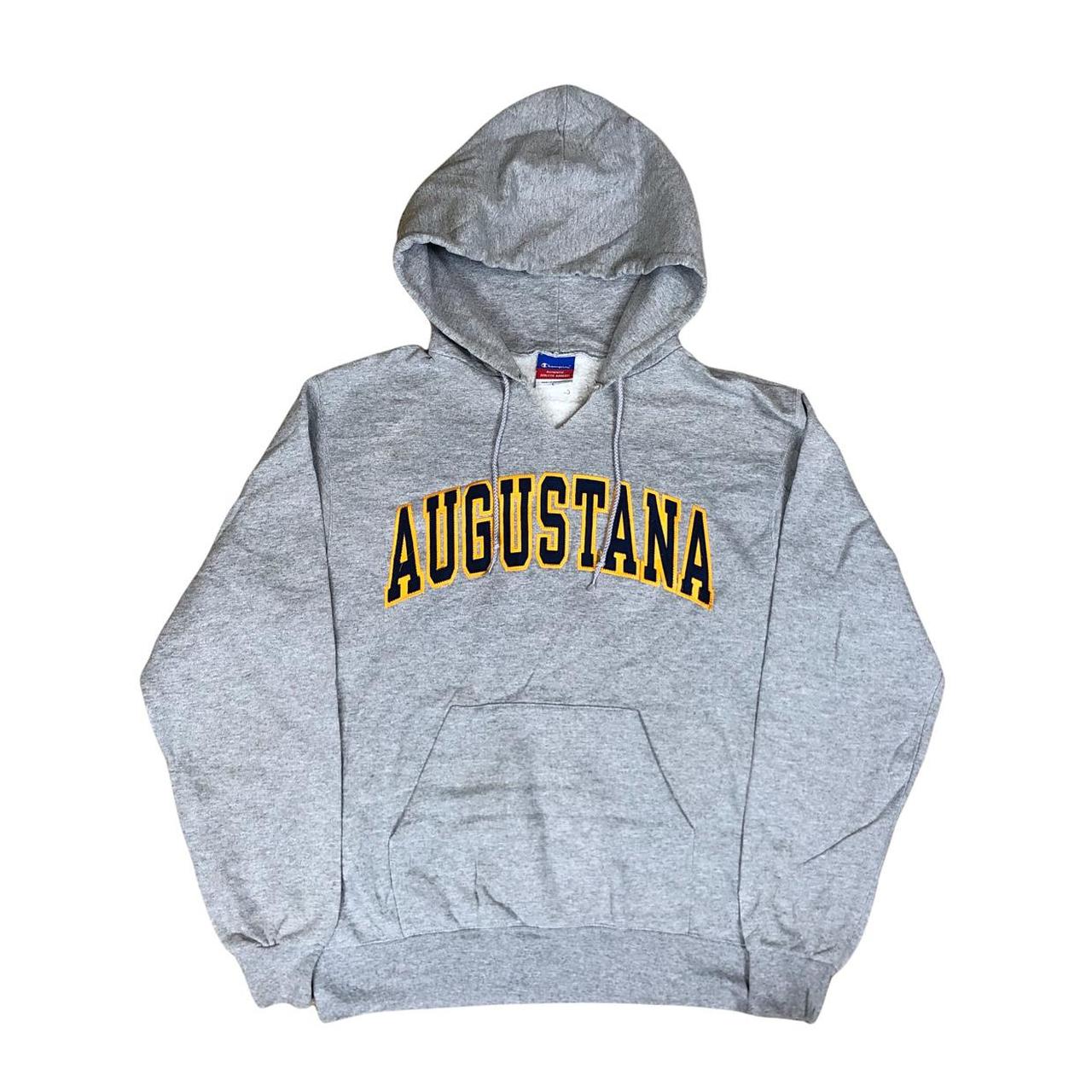 vintage champion grey USA varsity college hoodie... - Depop