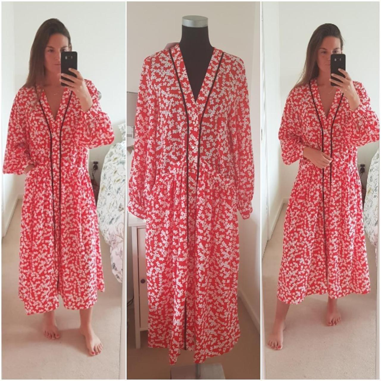 Topshop red 2025 smock dress