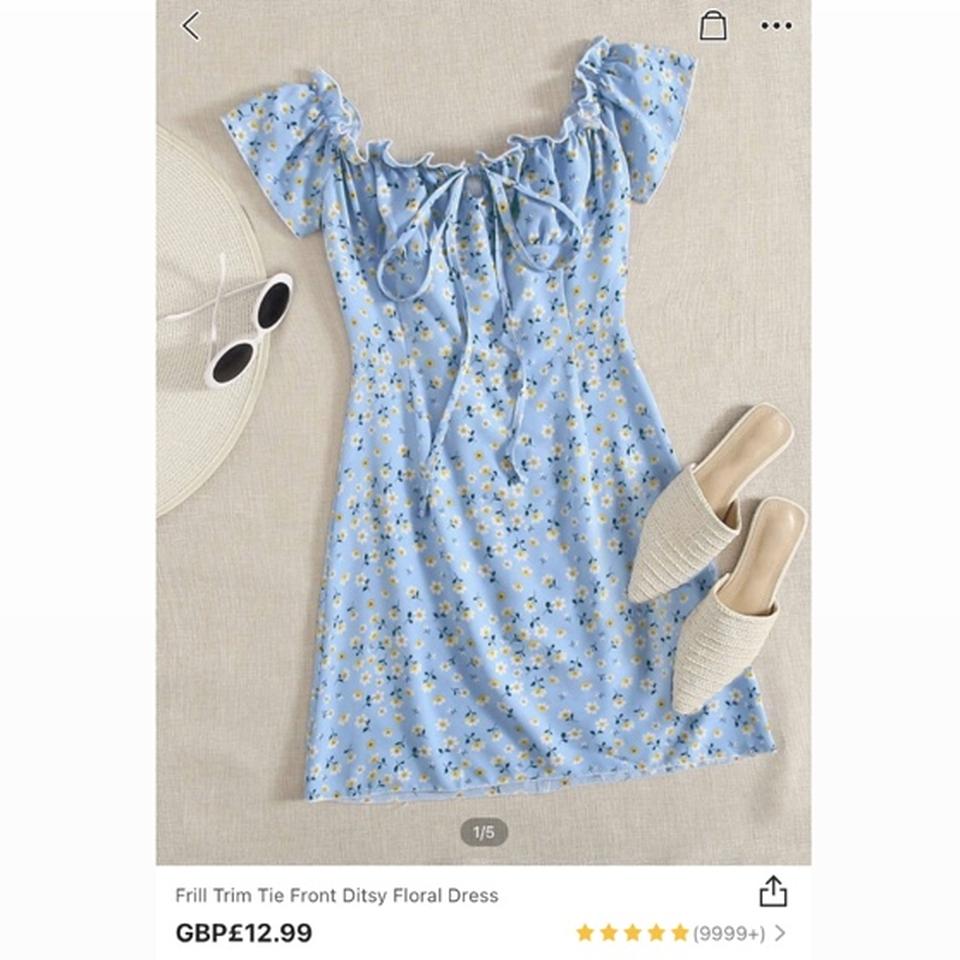 Shein, Cute blue floral dress