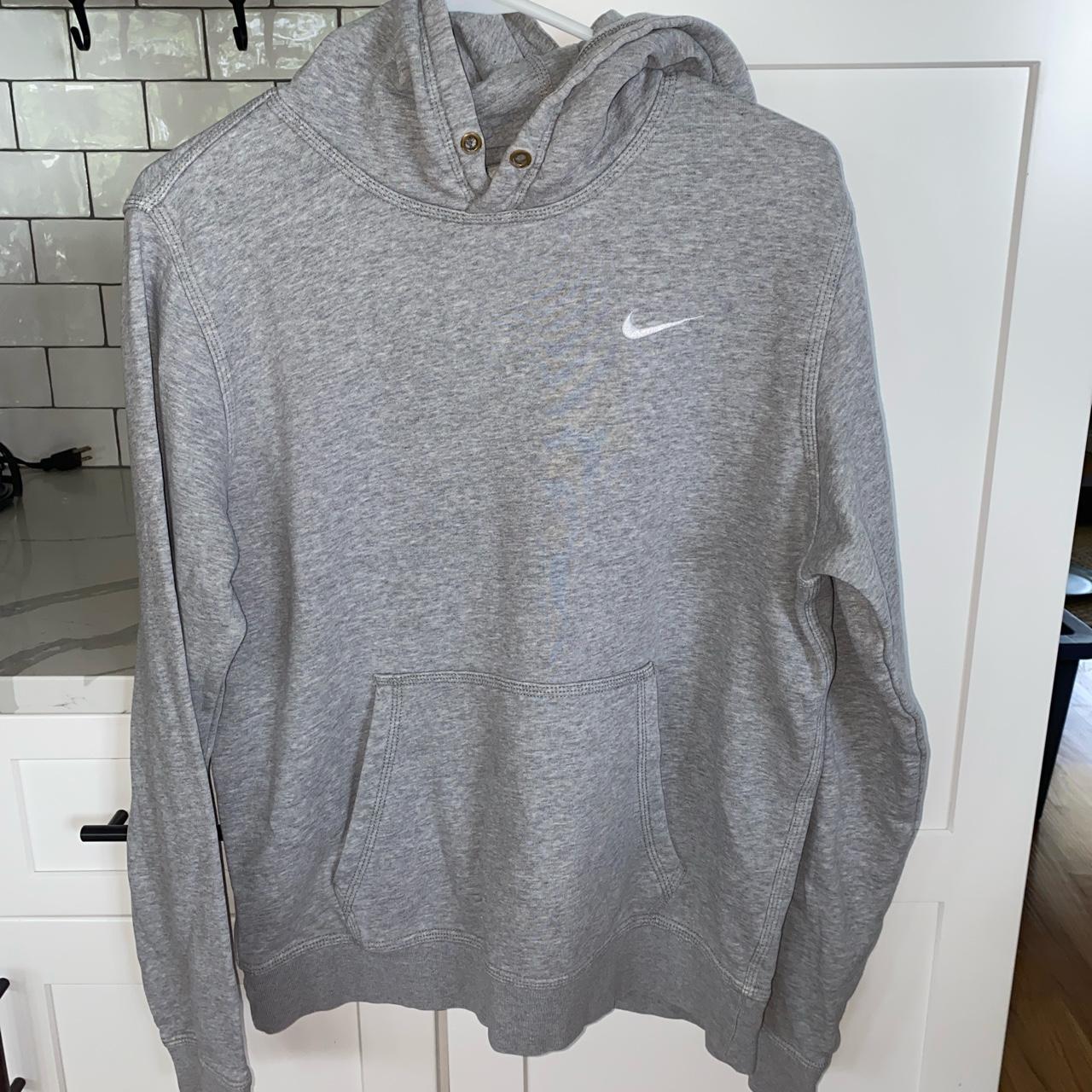 Grey Nike sweatshirt No draw strings and slight Depop