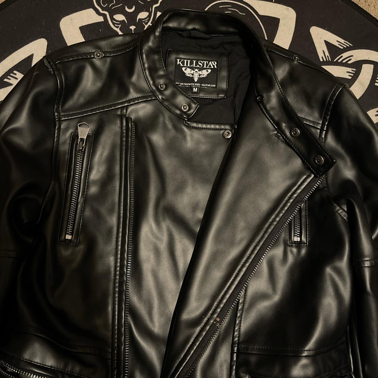 Killstar leather jacket in size medium it’s unisex... - Depop