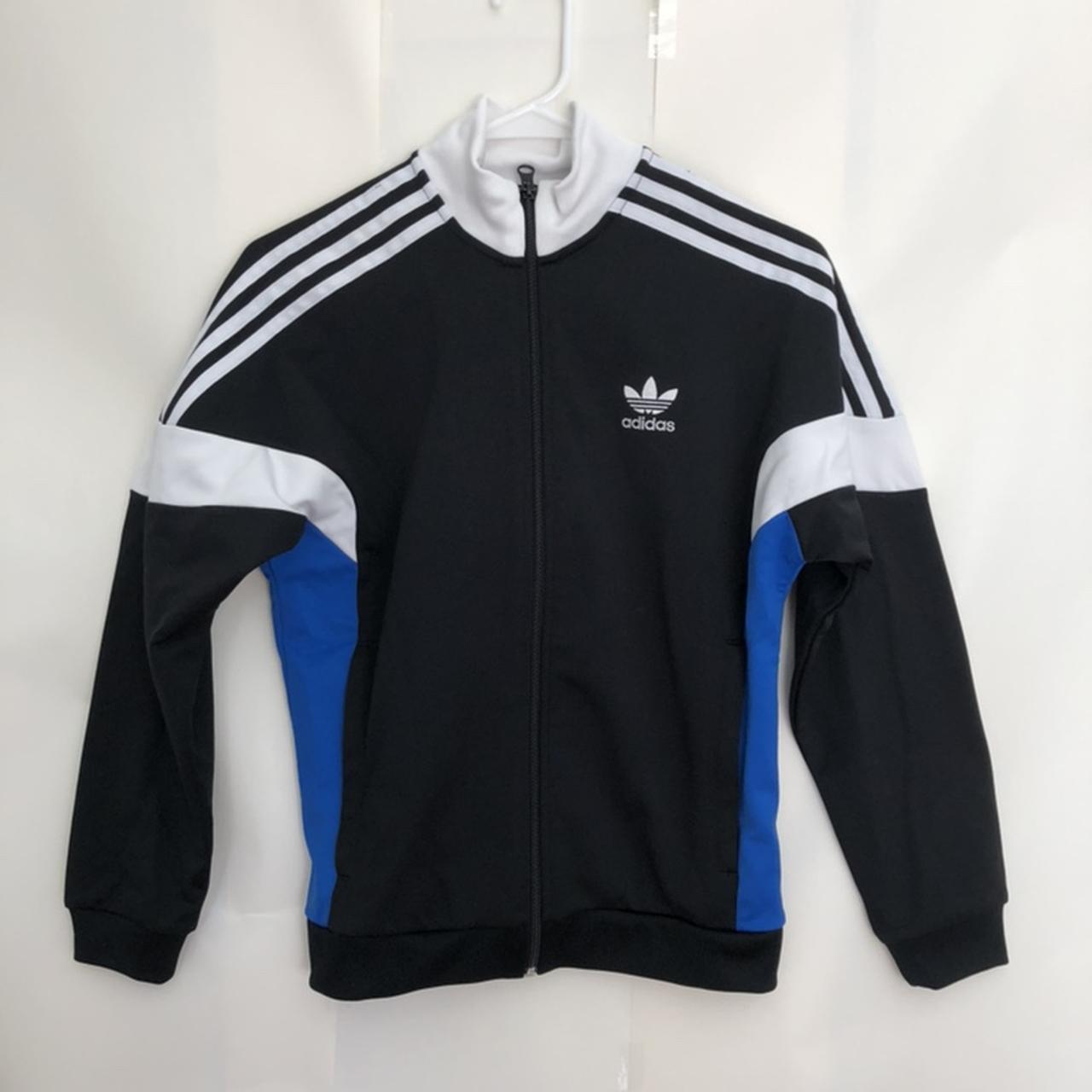 ADIDAS Blue/Black/White Track Jacket 🔴 read the... - Depop