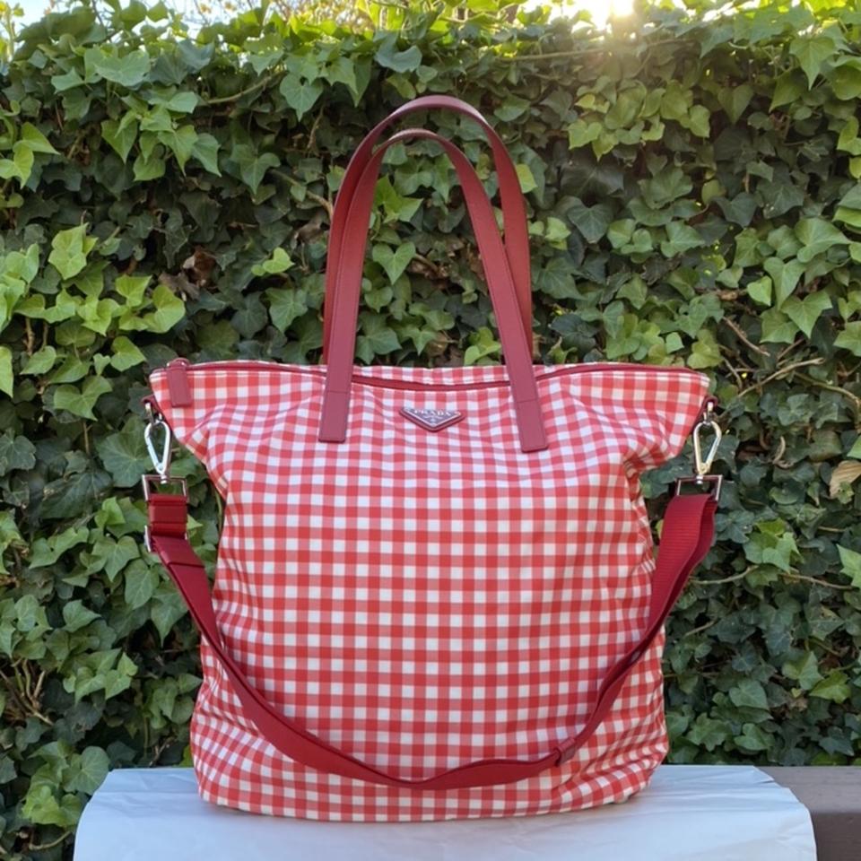 prada gingham bag