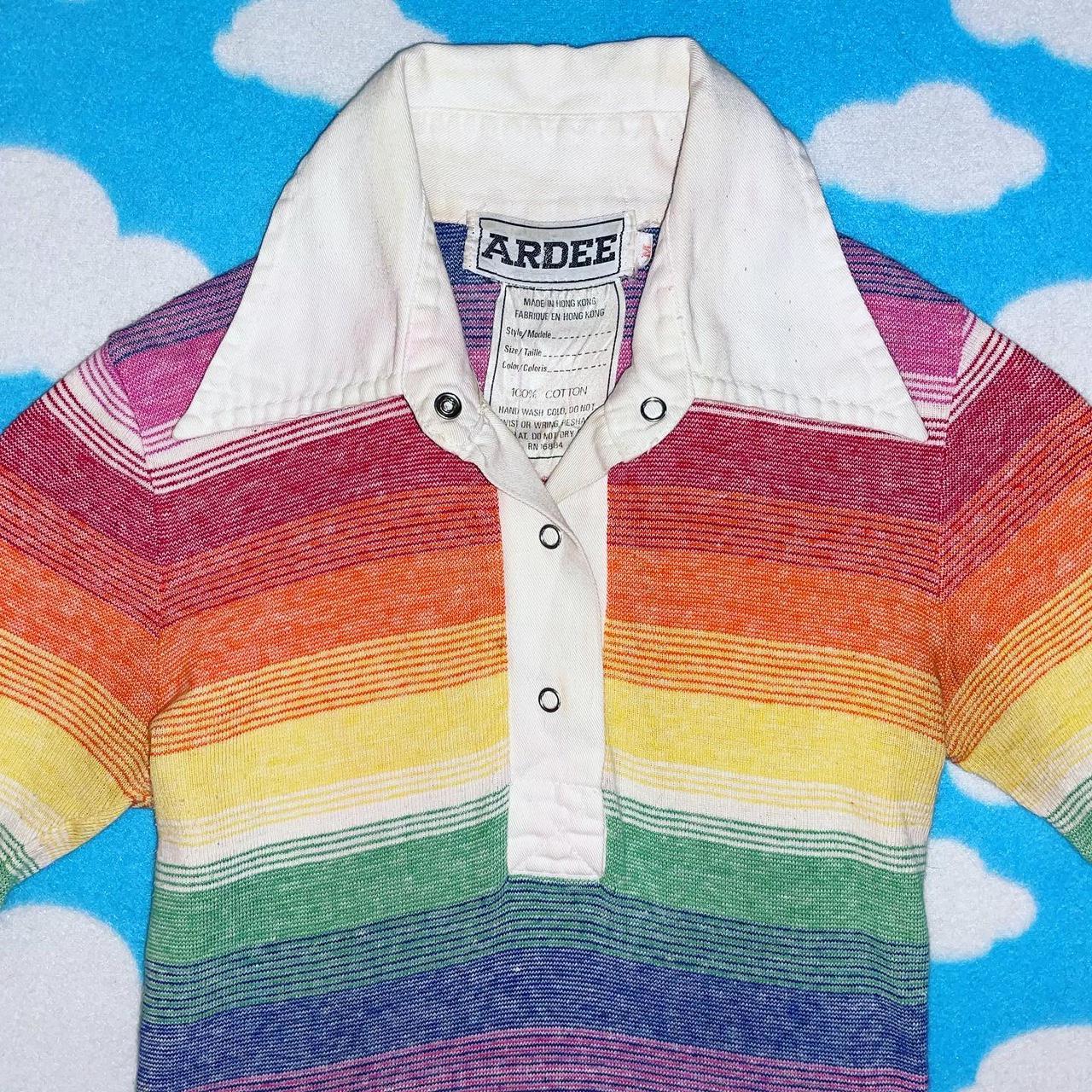 ☁️🌈☁️ rainbow 70s stripes 🍭 the softest groovy rainbow... - Depop