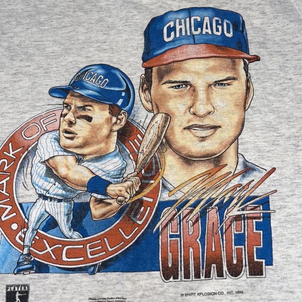Vintage 1996 Chicago Cubs Mark Grace MLB Baseball - Depop