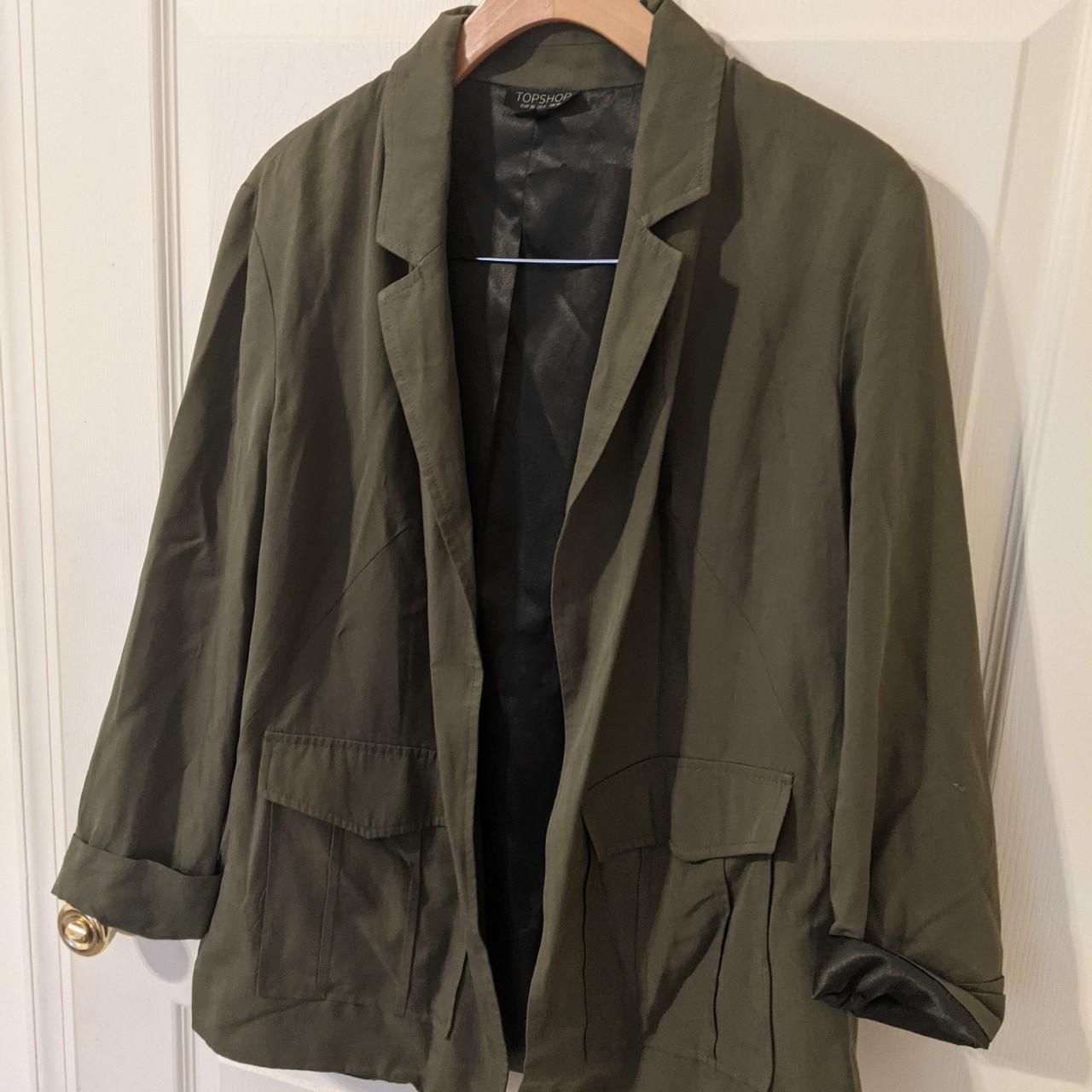 Green topshop blazer - Depop