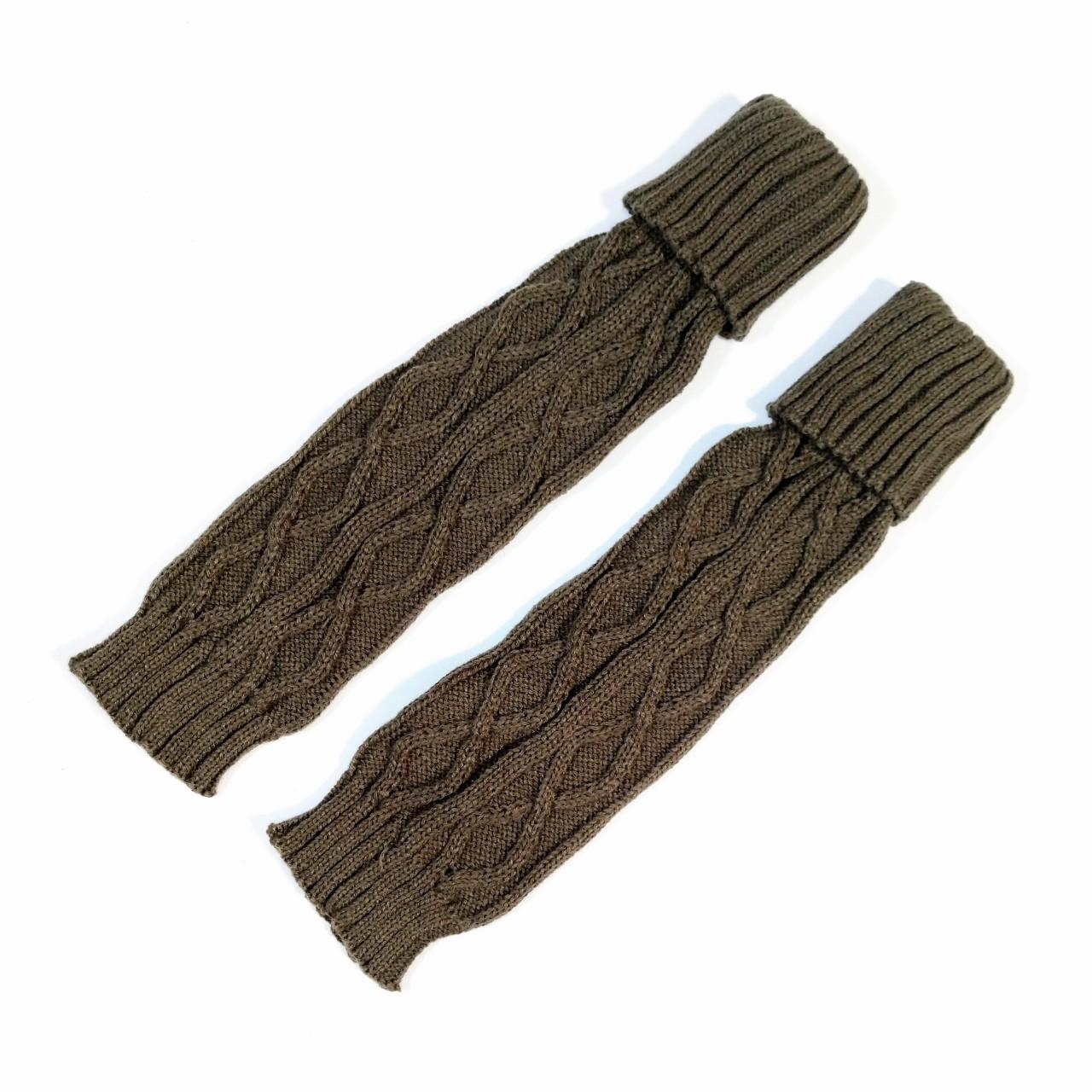 FREE SHIPPING Dark brown cable knit arm warmers /... Depop