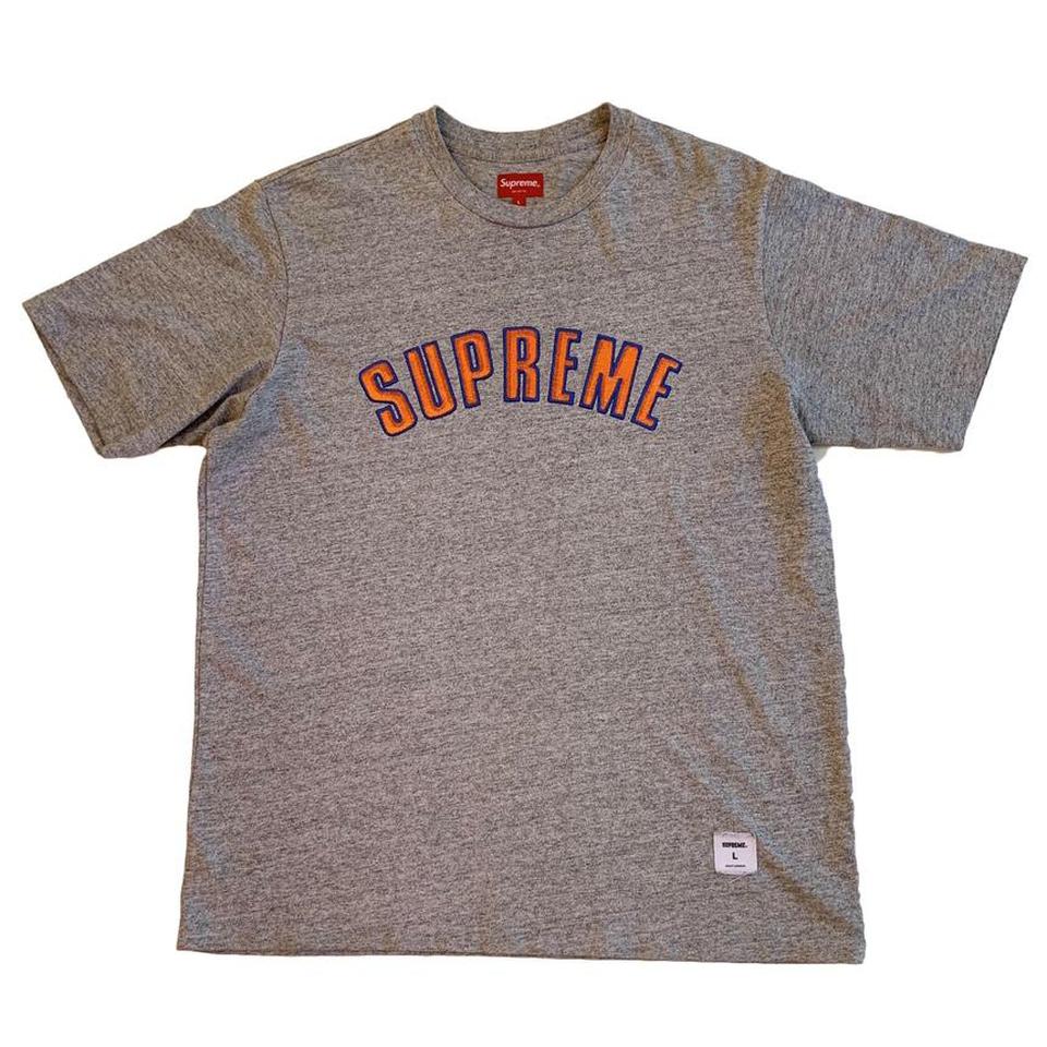 Supreme New York Shirt Men Large Red Gold Arc Logo Spellout Skate Graphic  Tee