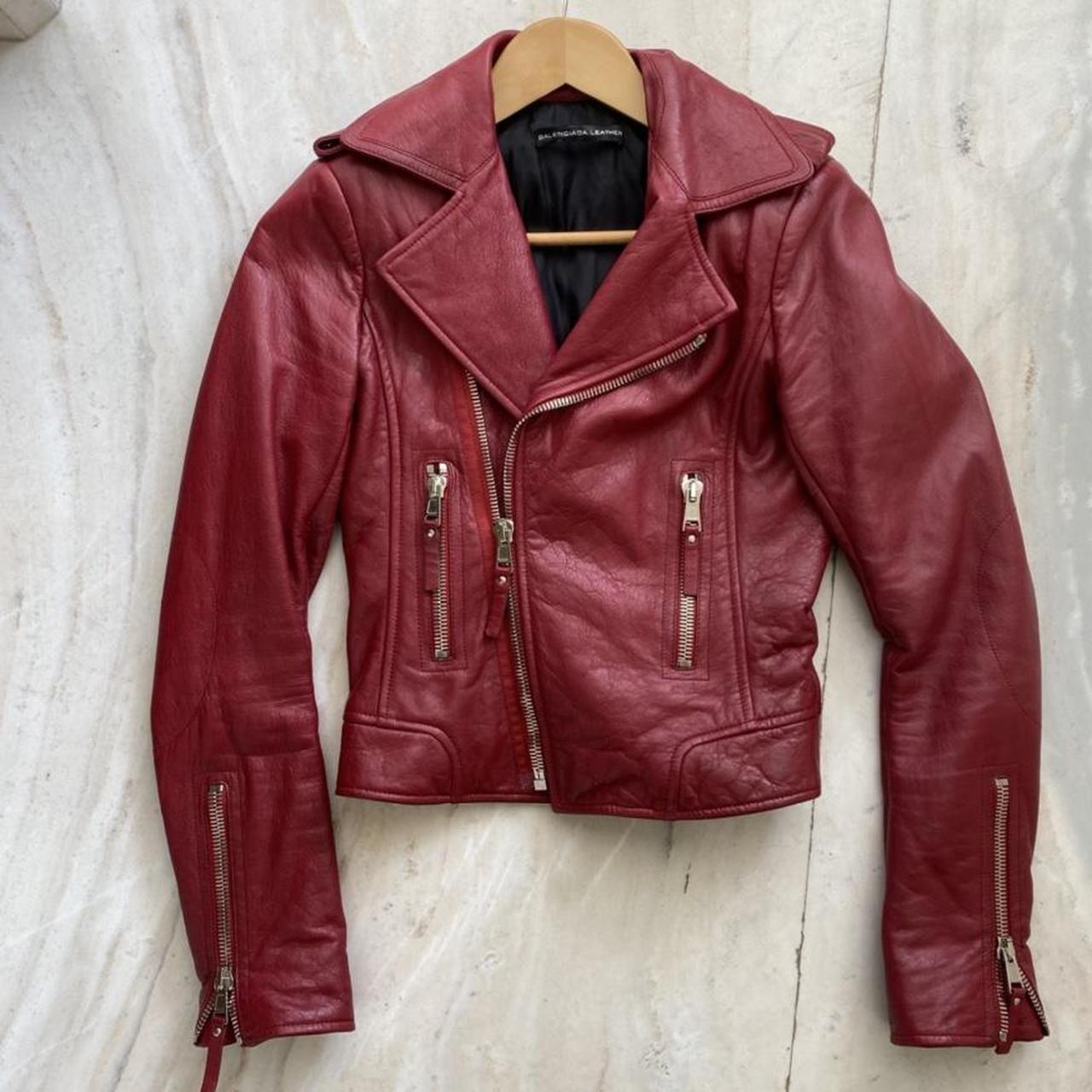 balenciaga jacket womens red