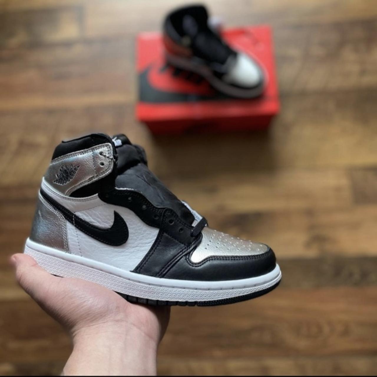 womens silver toe jordans