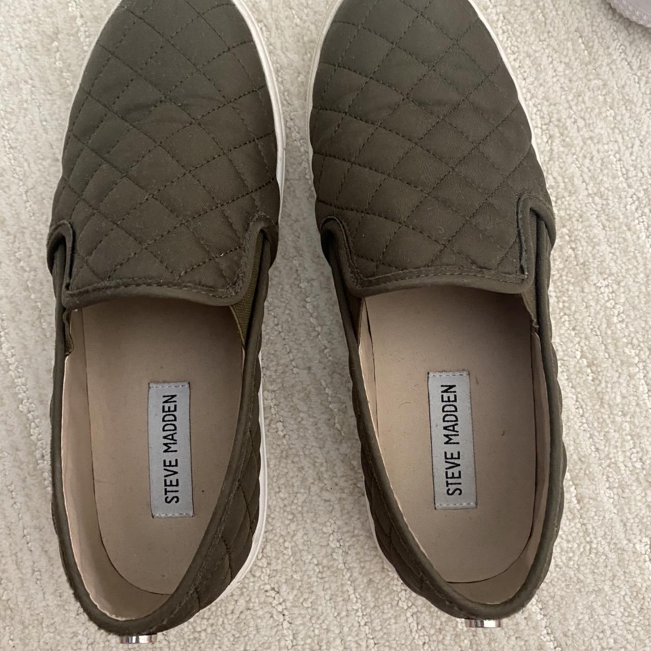 Steve madden green slip ons hotsell