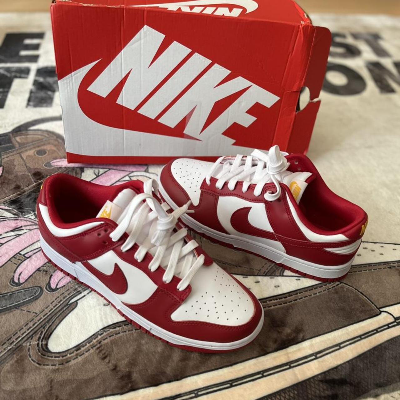 Nike Dunk low USC /Red & White Uk size 8 Open to... - Depop