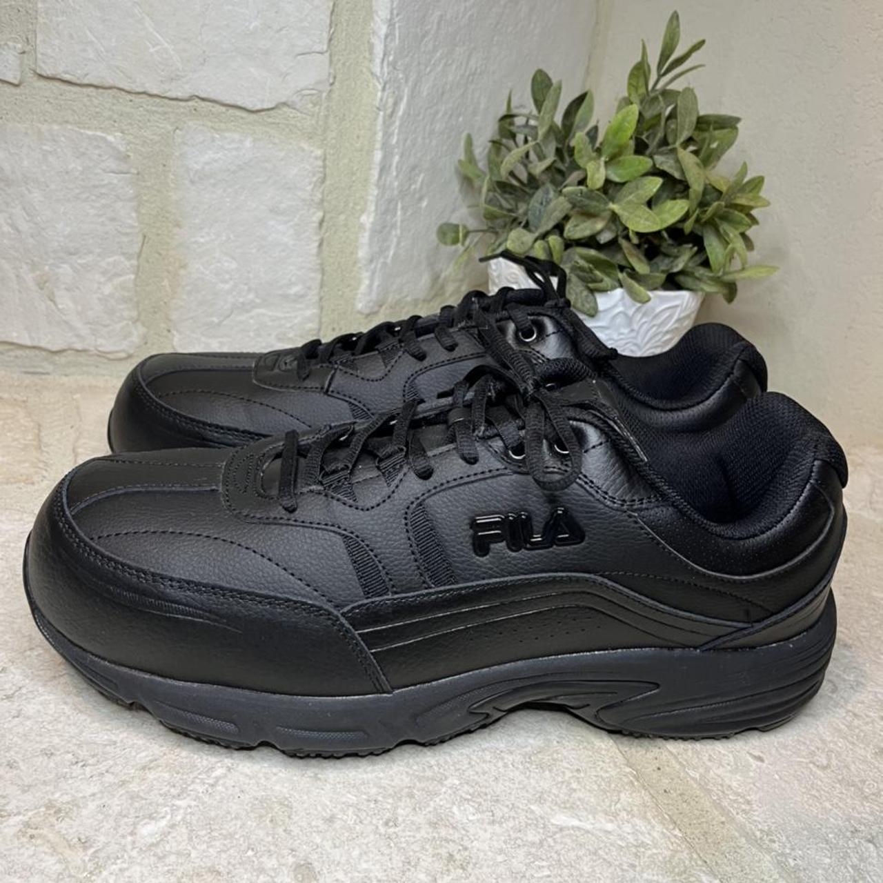 Fila black work clearance shoes