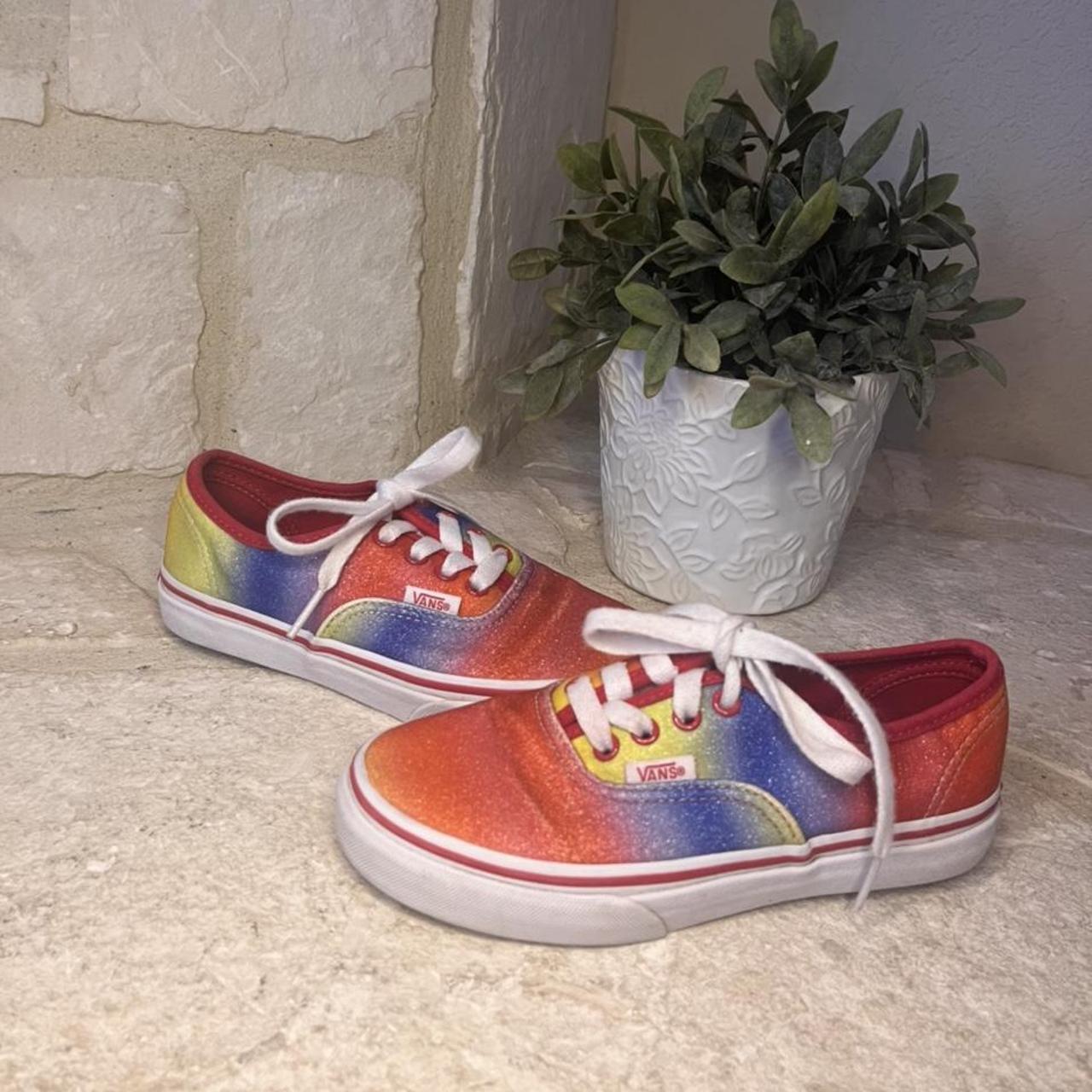 Vans rainbow clearance girls