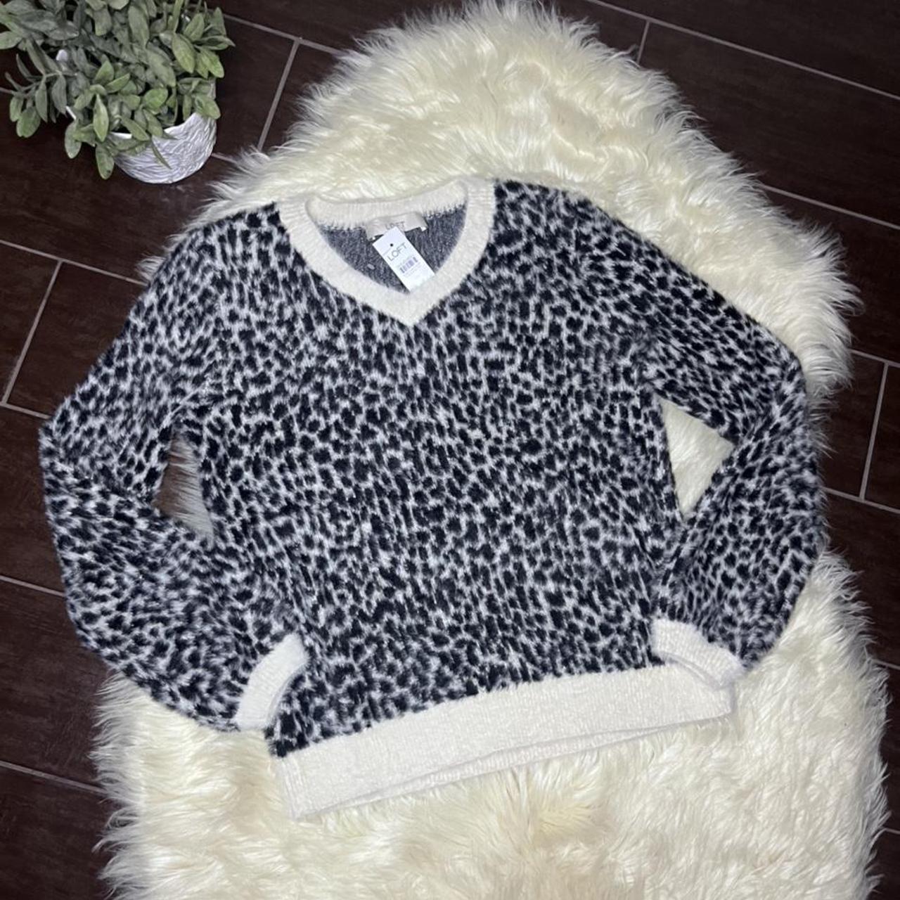 Loft animal outlet print sweater