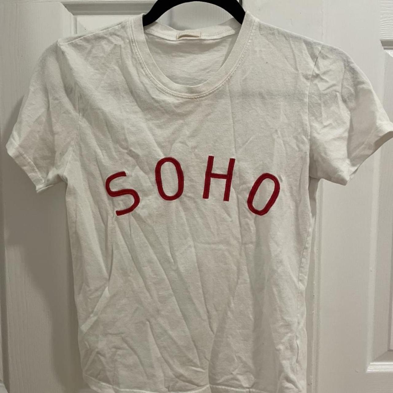 Brandy Melville “SoHo” embroider tee Depop