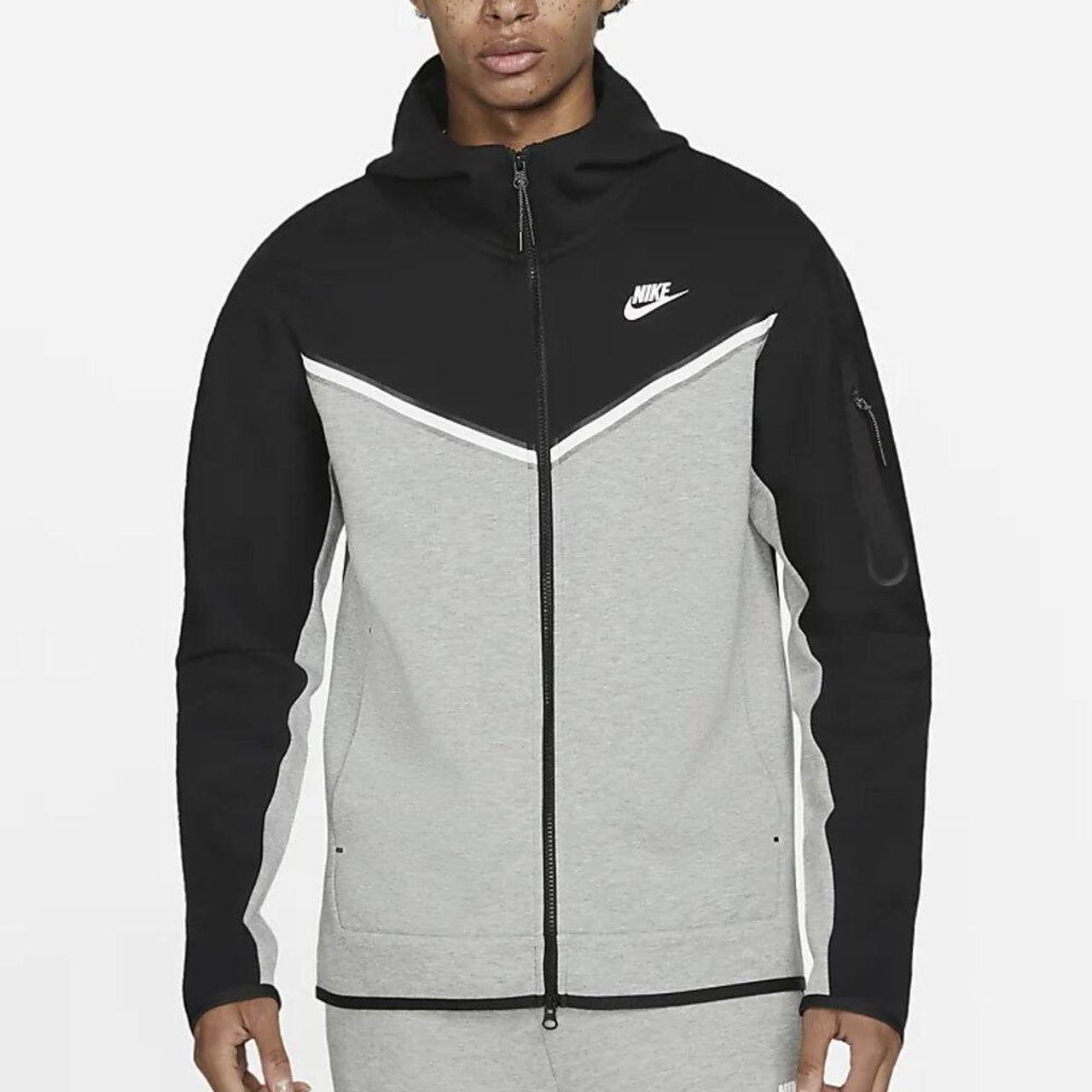 Nike Tech Fleece Full Zip Hoodie 2XL | Black / Dark... - Depop