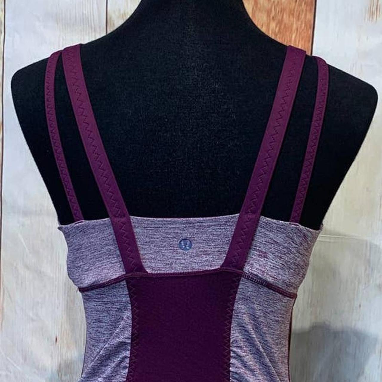 Lululemon Purple Tank With Built In Strappy Bra Size 6