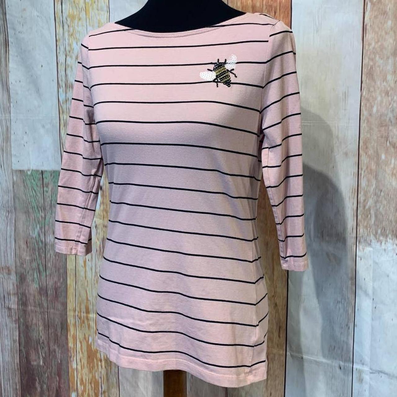 A New Day Women's Pink and Black Tshirt Depop