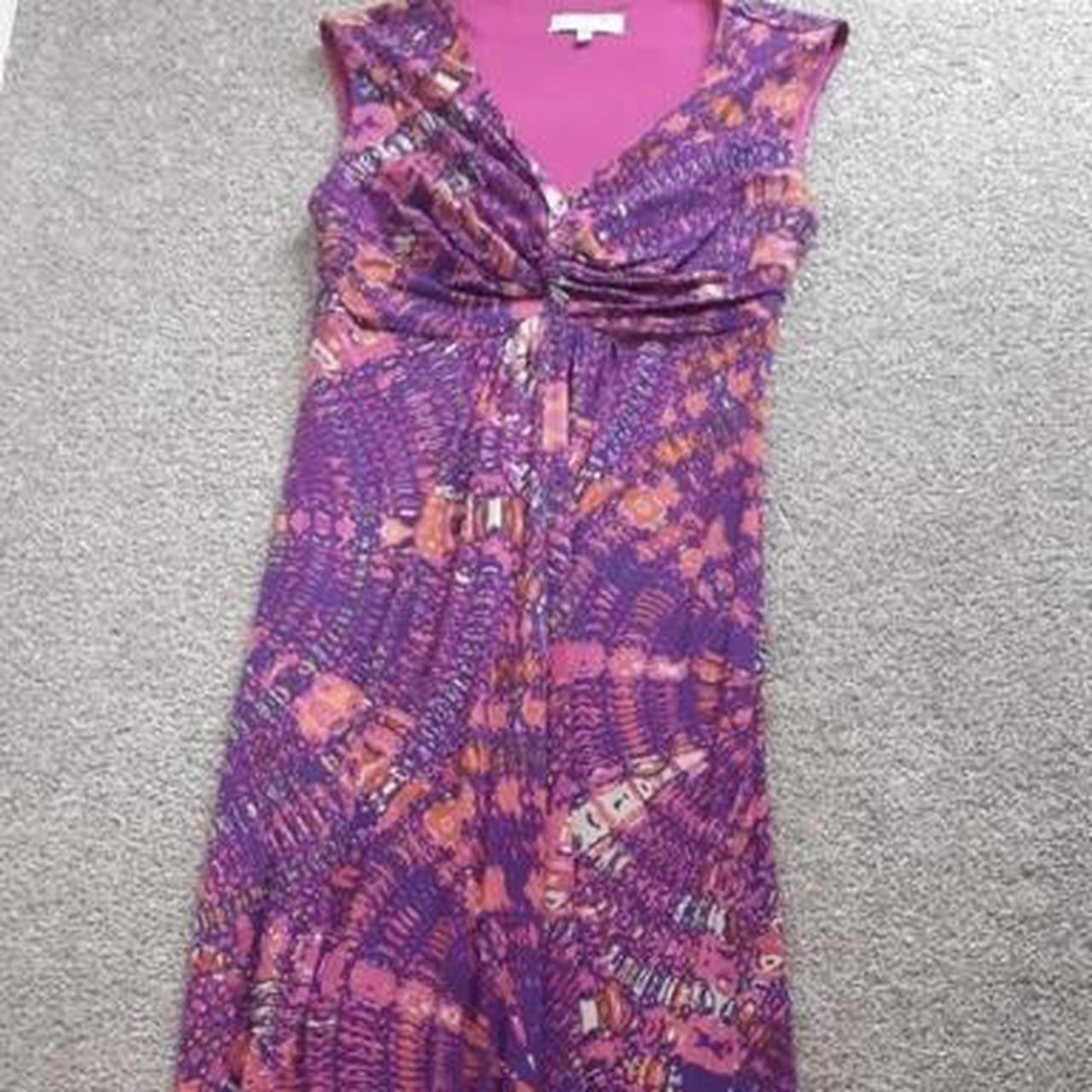 Women's Pink and Purple Dress Depop