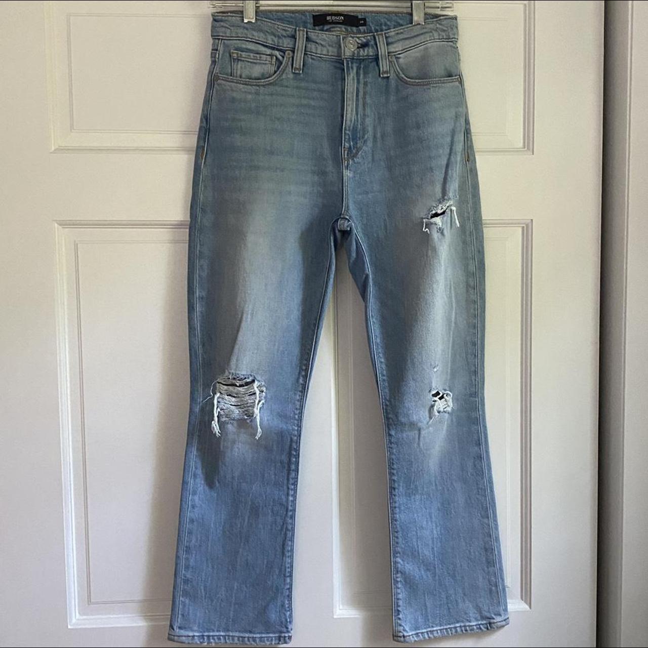 Hudson Los Angeles Bootcut Jeans💙 #rippedjeans... - Depop